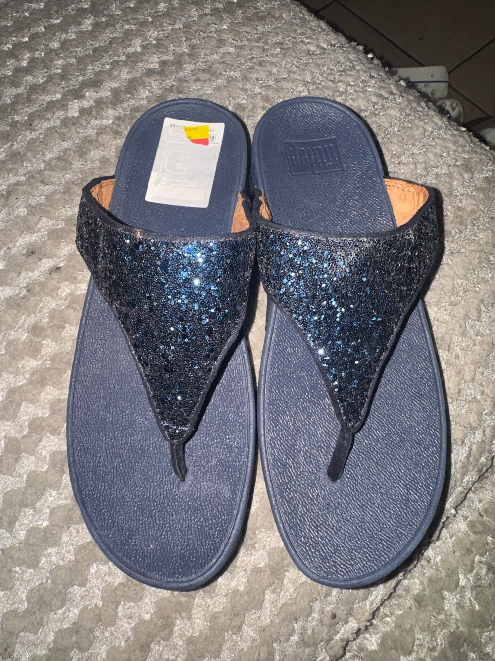 Fitflop glitter  Navy Slide Sandal